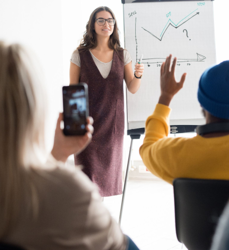 sales manager holding seminar for students 2023 11 27 05 09 19 utc